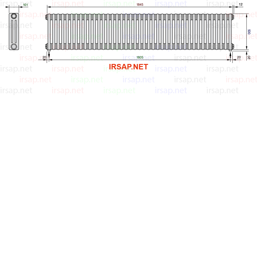 Радиатор IRSAP Tesi 30500/41 T16 CL 01